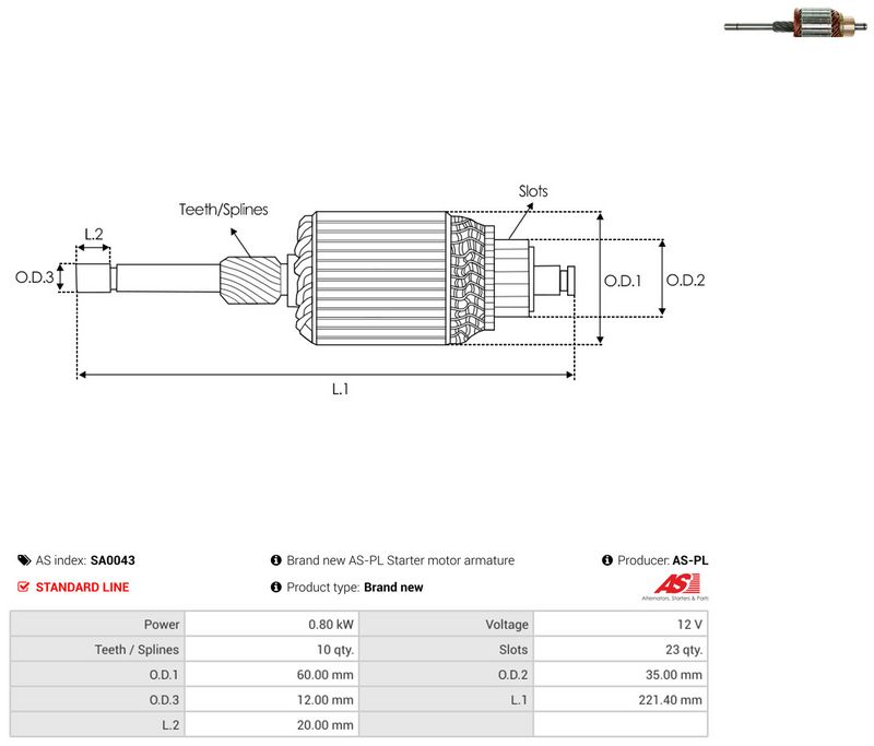 Ankur, starter, AS-PL SA0043