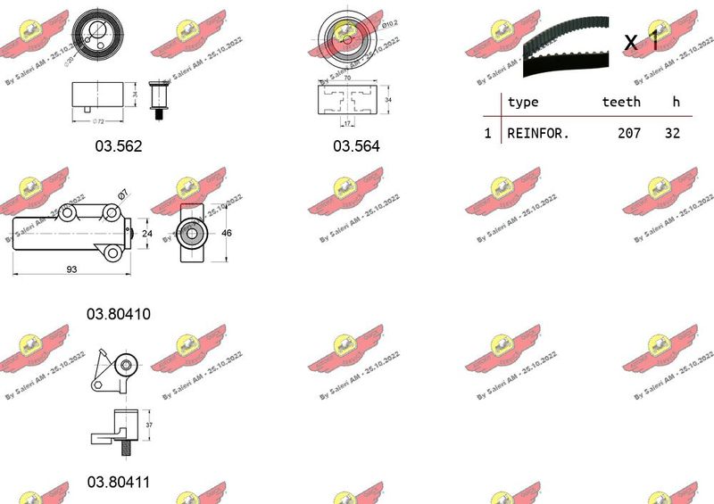 AUTOKIT 04.5267 Timing Belt Kit