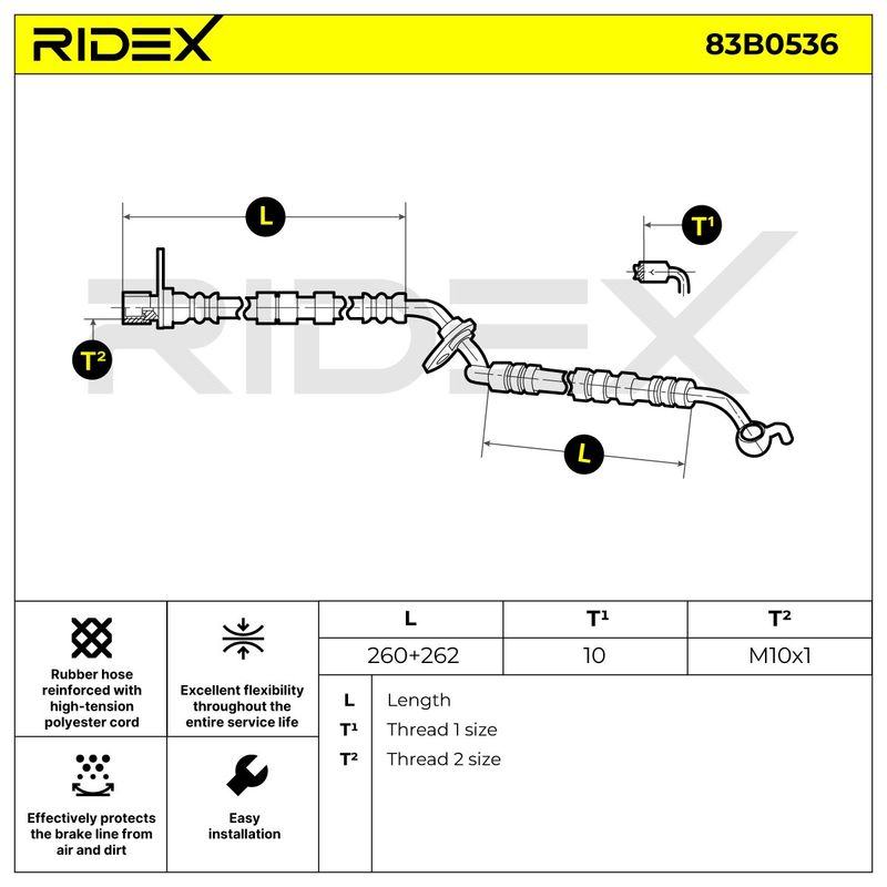 спирачен маркуч RIDEX