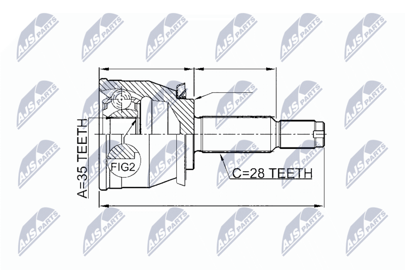 Liigendlaager, veovõll, NTY NPZ-DW-026