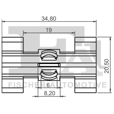 FA1 10-40050.5 Clip, trim/protection strip
