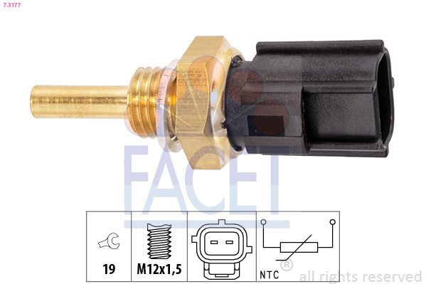 Датчик, температура оливи, Facet 7.3177