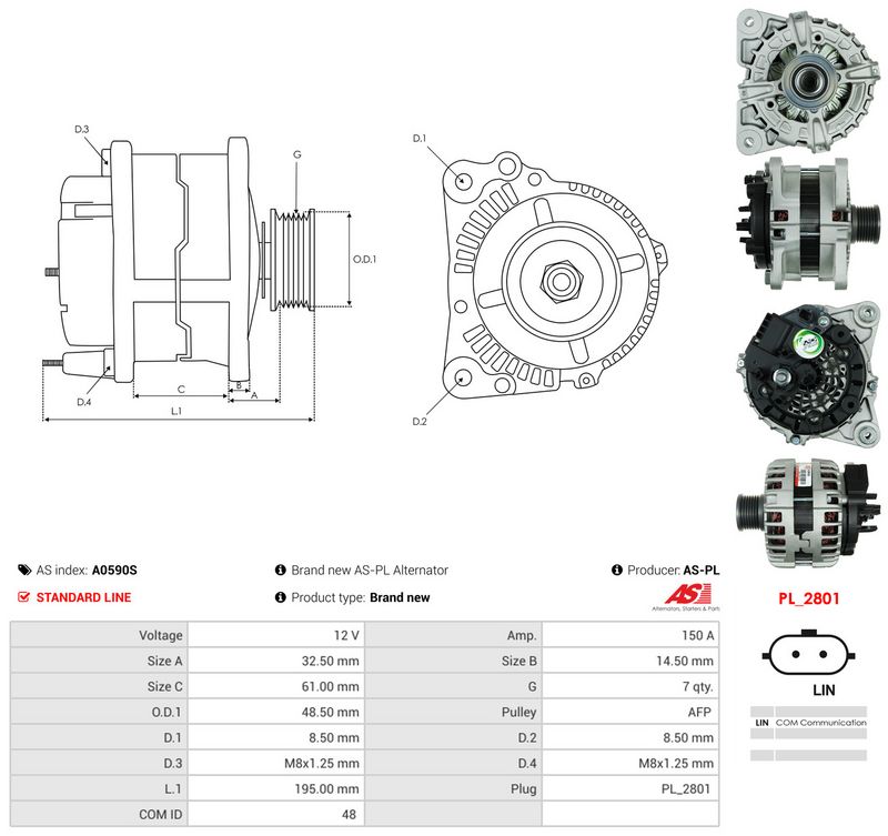 Generaator, AS-PL A0590S