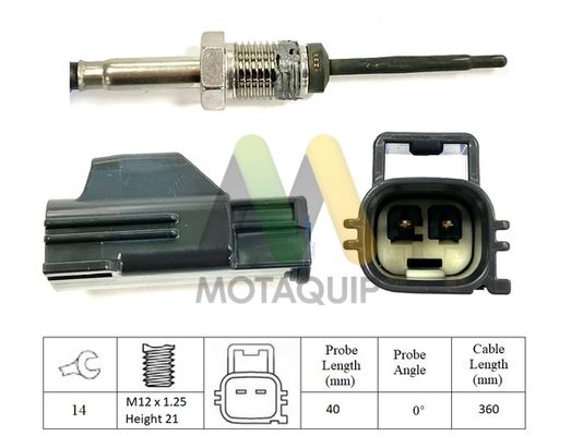 MOTAQUIP Érzékelő, kipufogógáz-hőmérséklet LVET423