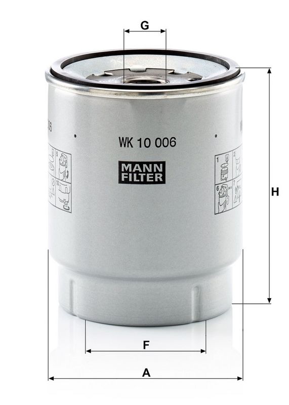 MANN-FILTER Filtre à carburant WK 10 006 z