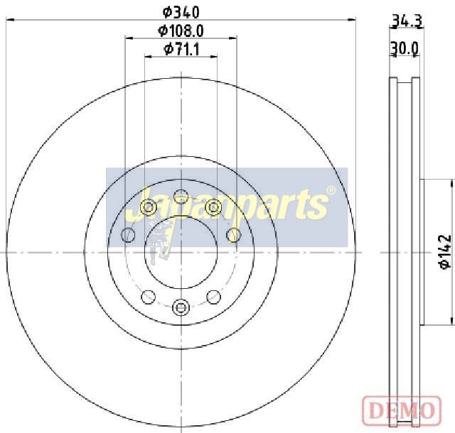 спирачен диск JAPANPARTS