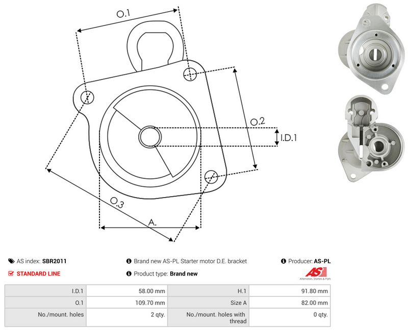 AS-PL SBR2011 Starter Lid, carburettor