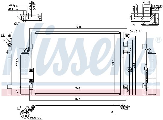 NISSENS 94439 Condenser, air conditioning