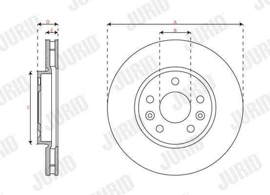 Гальмівний диск, Jurid 563425JC