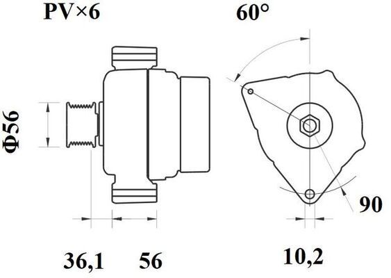 Product Image - Dynamo / alternator - MG157 - MAHLE