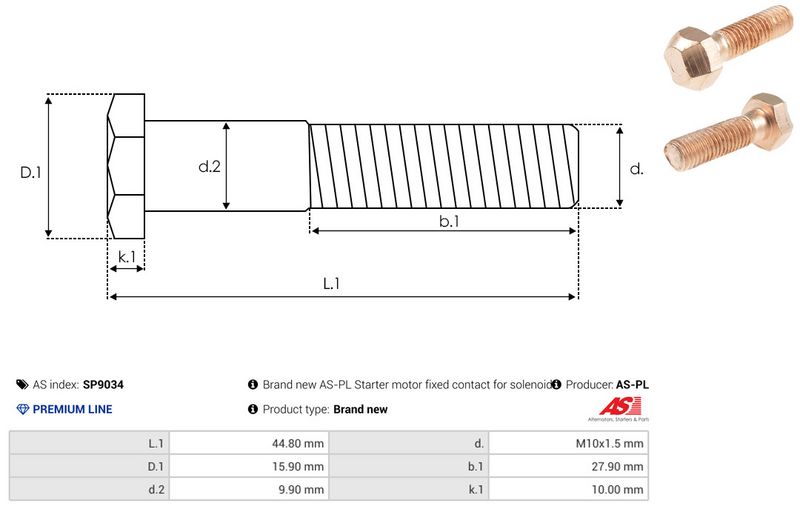 AS-PL SP9034 Repair Kit, starter