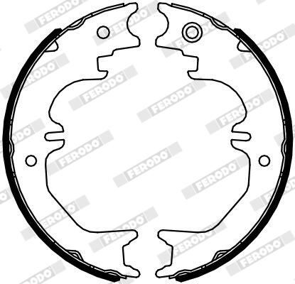 FERODO FSB4125 Brake Shoe Set, parking brake