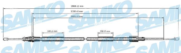 Тросовий привод, стоянкове гальмо, Samko C0620B