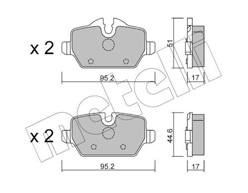 Plaquettes+de+frein+à+disque METELLI 22-0641-0