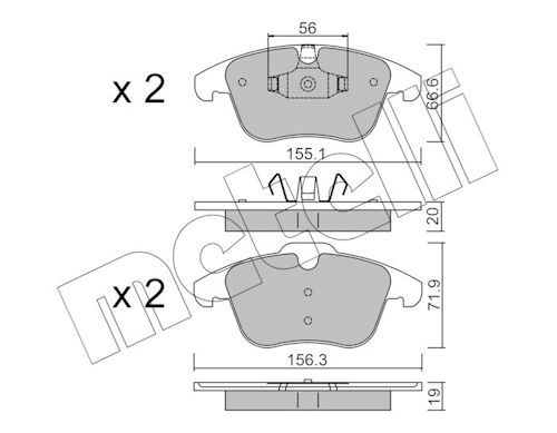 Plaquettes+de+frein+à+disque METELLI 22-0675-0
