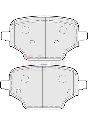 Fahren Brake Pad Set, disc brake FBP4018