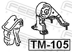 Опора, двигун, Febest TM-105