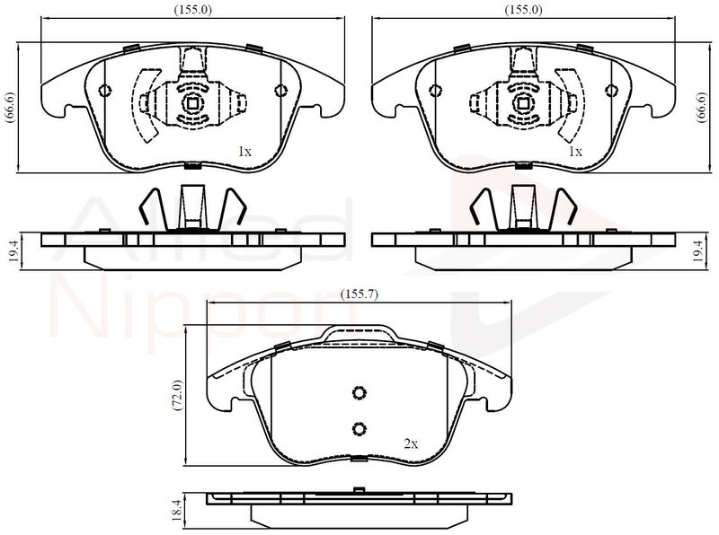 Comline ADB02441 Brake Pad Set, disc brake