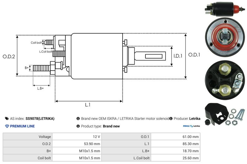 AS-PL SS9078(LETRIKA) Solenoid Switch, starter
