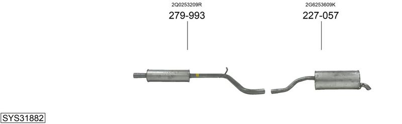 Väljalaskesüsteem BOSAL SYS31882