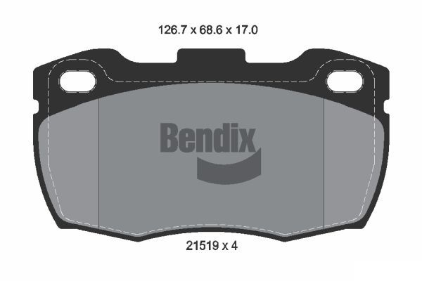BENDIX Braking fékbetétkészlet, tárcsafék BPD1807