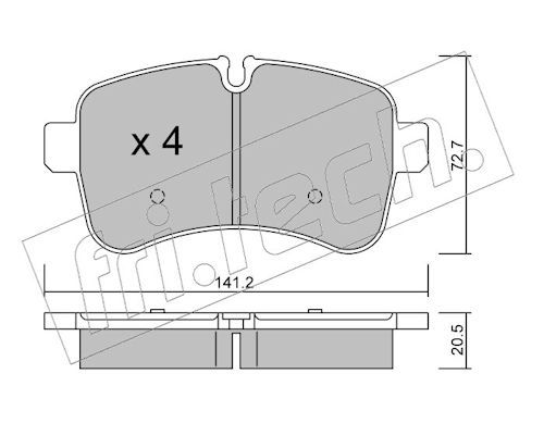 fri.tech. 727.0 Brake Pad Set, disc brake