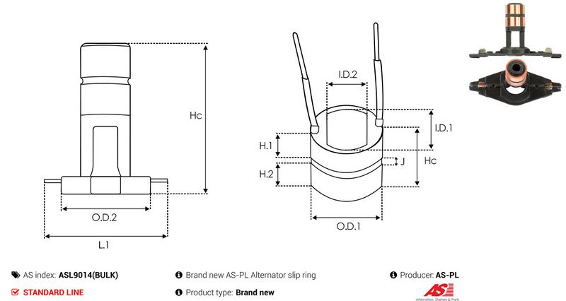 Rõngas, generaator, AS-PL ASL9014(BULK)