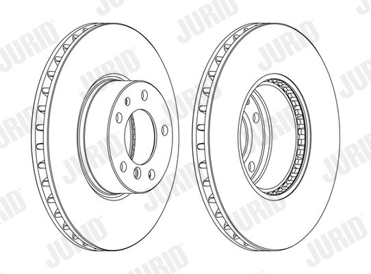 Гальмівний диск передній BMW 5-Series, 7-Series, 8-Series, Jurid 561553JC1