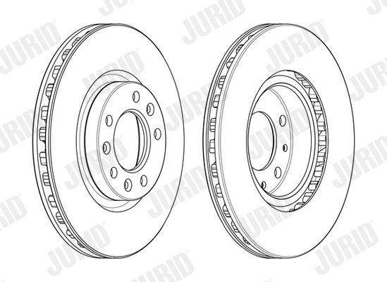 JURID PEUGEOT Гальмівний диск передній 308 II 1.2 1.6 2013-D=283MM