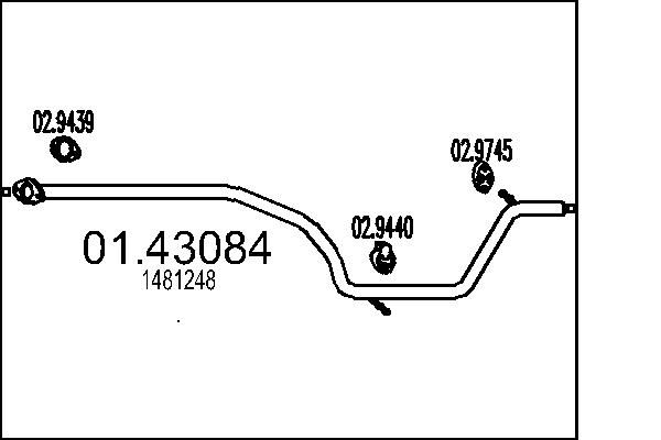 Вихлопна труба, Mts 0143084