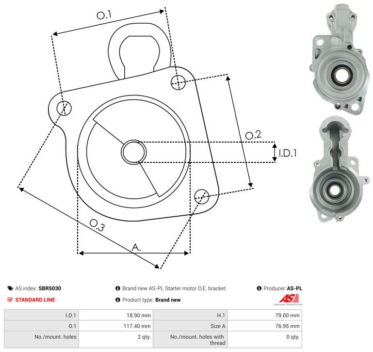 AS-PL SBR5030 Starter Lid, carburettor
