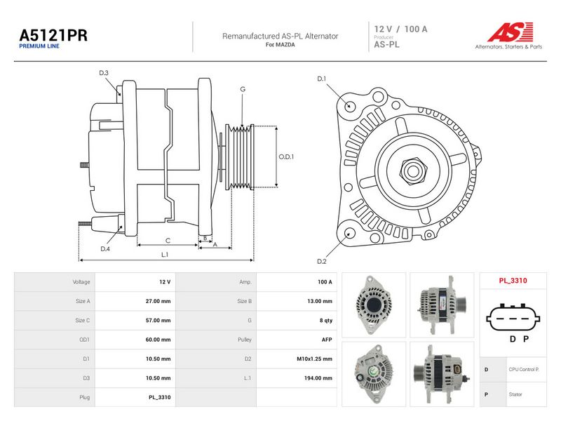 Prekės atitinka OEM kodą: A002TJ0681A