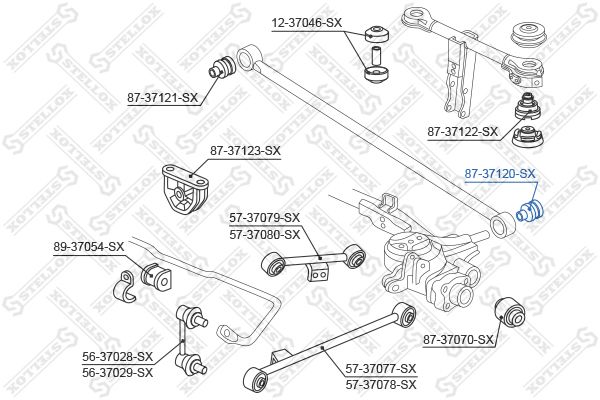 STELLOX 87-37120-SX Mounting, control/trailing arm