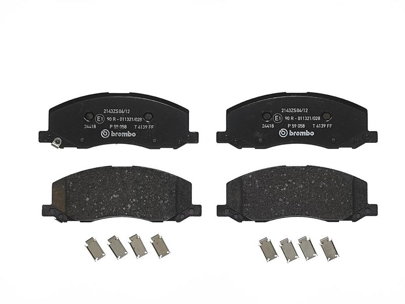 Piduriklotsi komplekt, ketaspidur, BREMBO P 59 058