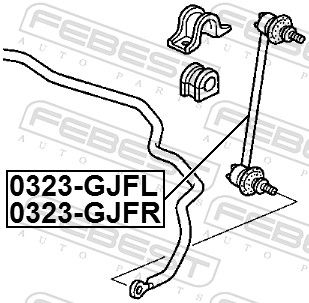 Тяга/стійка, стабілізатор, Febest 0323-GJFL