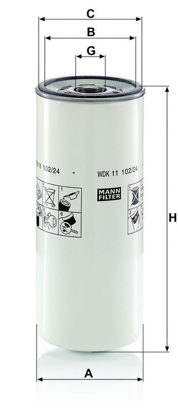 Filtru combustibil WDK 11 102/24 MANN-FILTER
