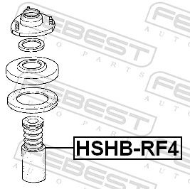 FEBEST HSHB-RF4 Protective Cap/Bellow, shock absorber