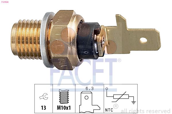 Датчик, температура оливи, Facet 7.3154