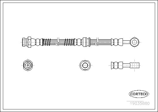 CORTECO fékcső 19035880