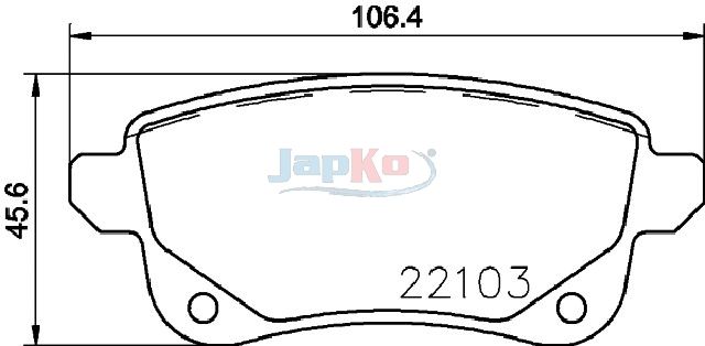 Piduriklotsi komplekt, ketaspidur, JAPKO 510704