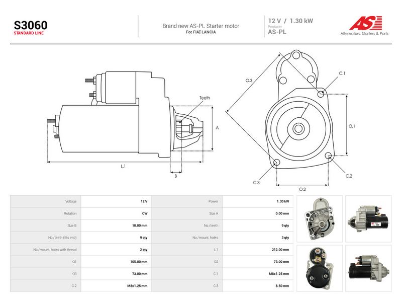 Starter, AS-PL S3060