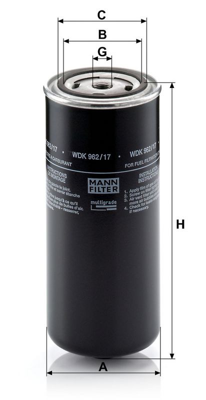 Filtru combustibil WDK 962/17 MANN-FILTER