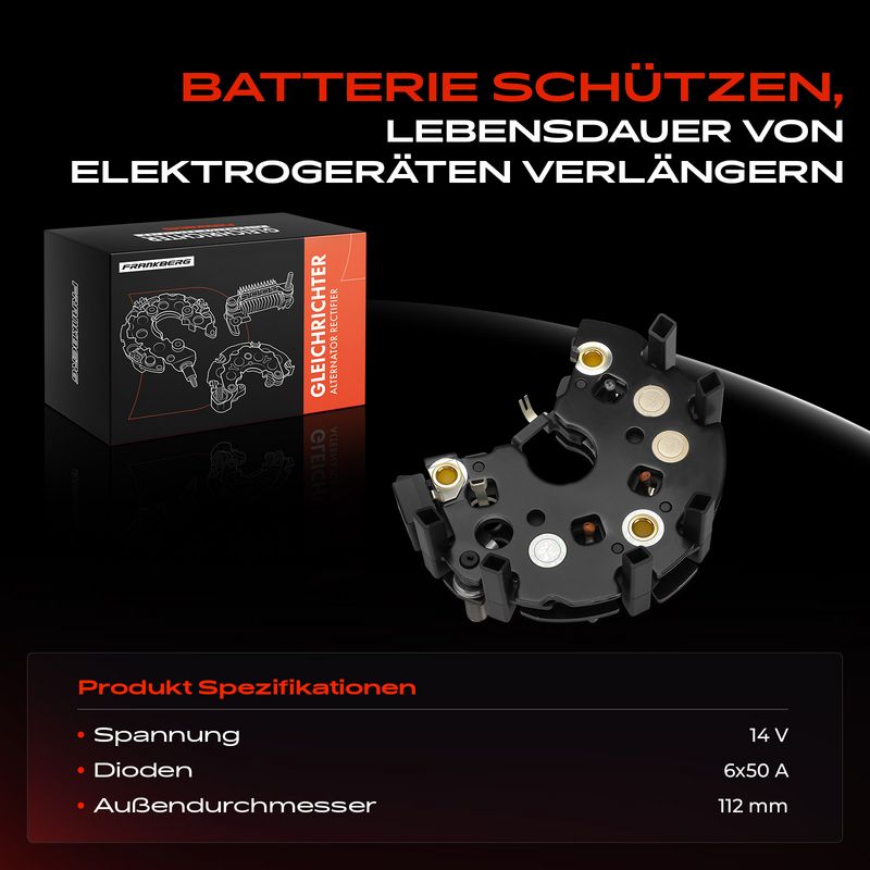 Frankberg 5481FB0076678 Rectifier, alternator