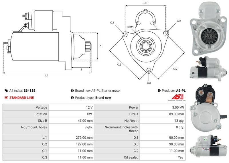 Starter, AS-PL S6413S