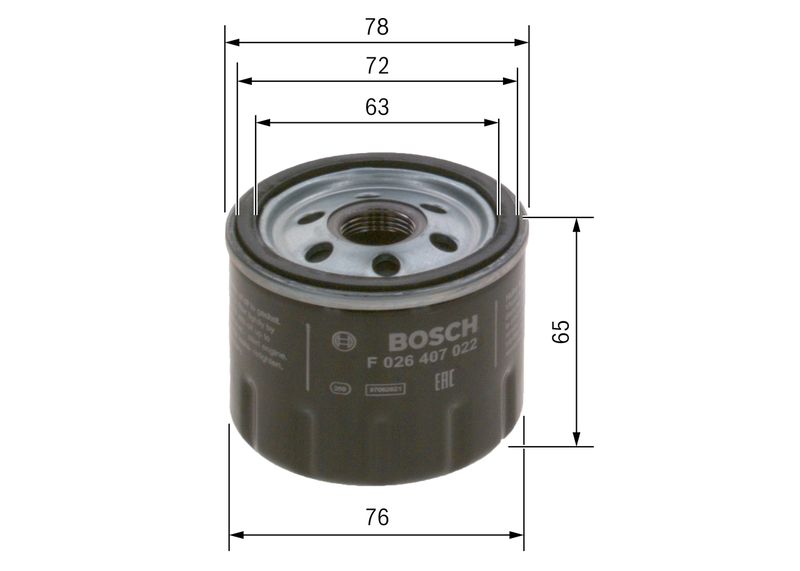 BOSCH F 026 407 022 Oil Filter