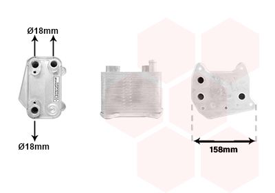 Охолоджувач оливи, моторна олива, Van Wezel 30003552