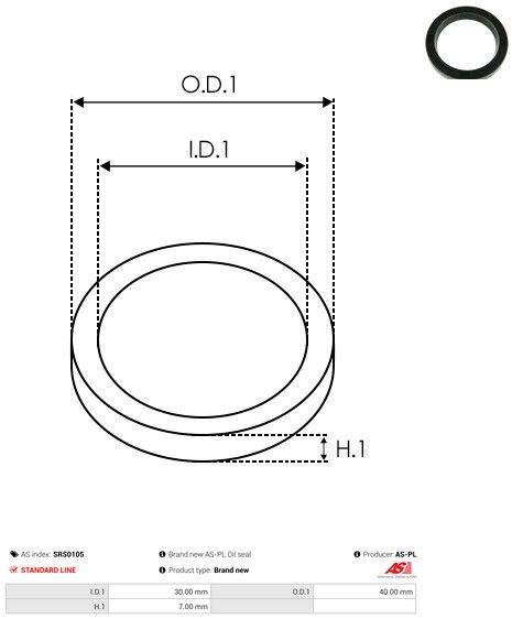 AS-PL SRS0105 Repair Set, alternator
