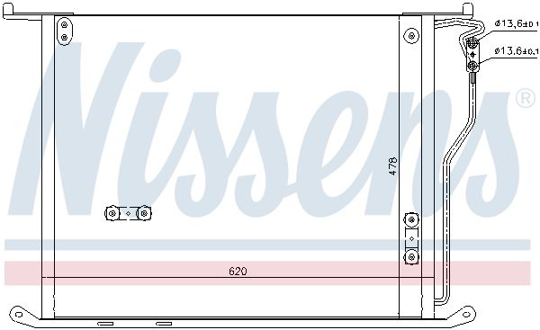 Конденсатор, система кондиціонування повітря, Nissens 94980
