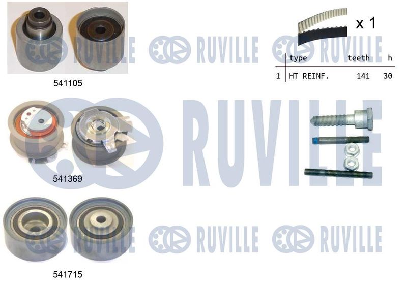 RUVILLE Fogasszíjkészlet 550299