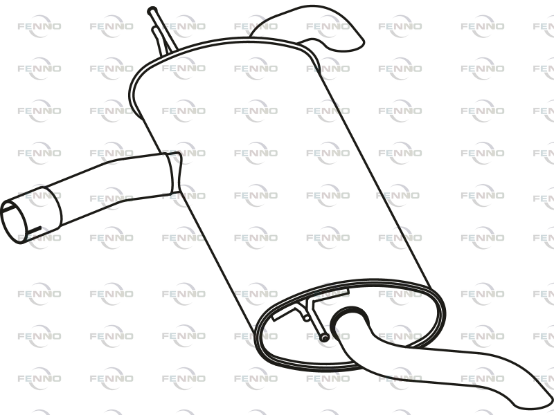 FENNO P23105 Rear Muffler
